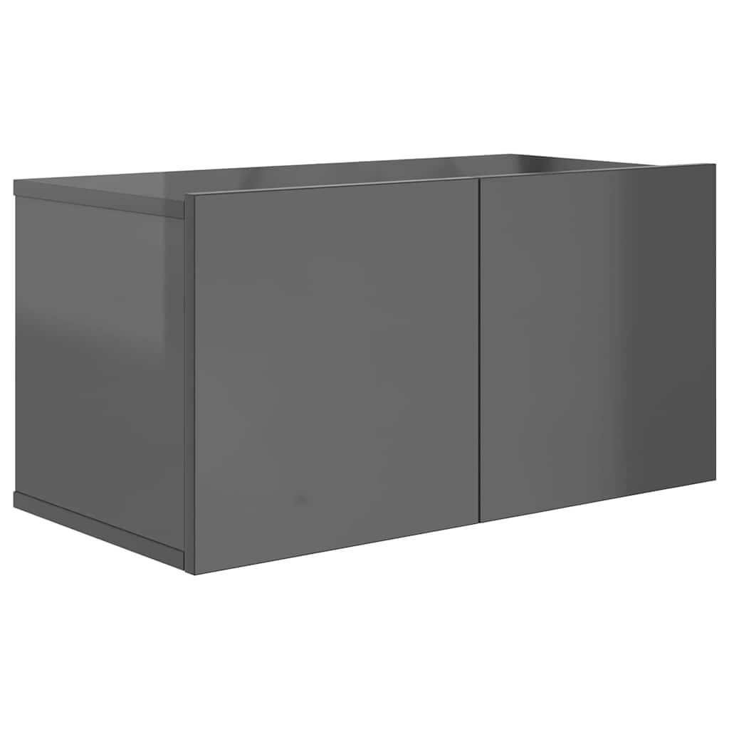 10-tlg. TV-Schrank-Set Hochglanz-Grau Holzwerkstoff