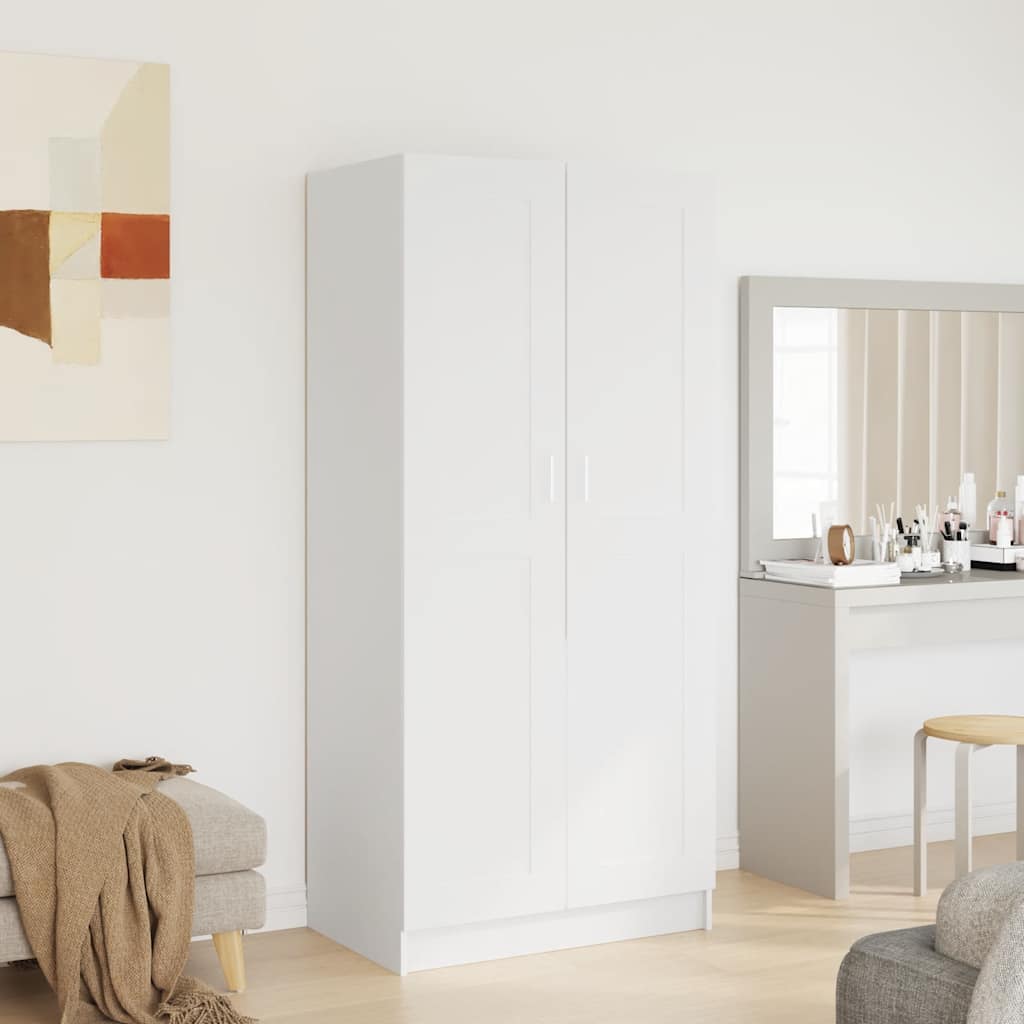 Kleiderschrank Weiß 82,5x51,5x180 cm Holzwerkstoff