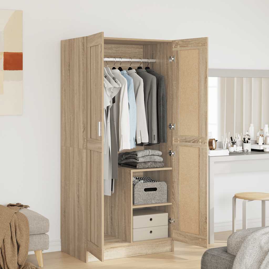 Kleiderschrank Sonoma-Eiche 82,5x51,5x180 cm Holzwerkstoff
