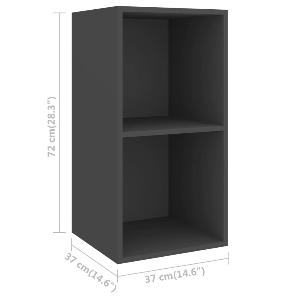5-tlg. TV-Schrank-Set Grau Holzwerkstoff