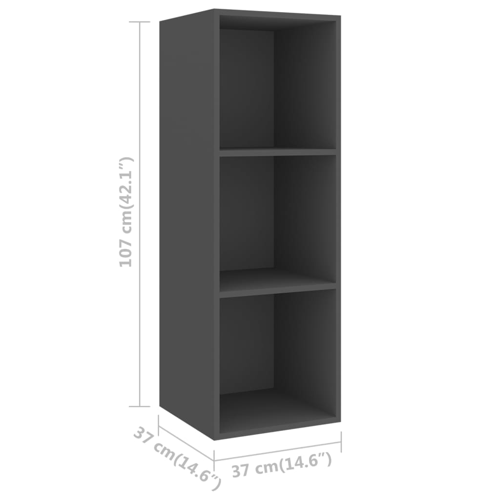 5-tlg. TV-Schrank-Set Grau Holzwerkstoff