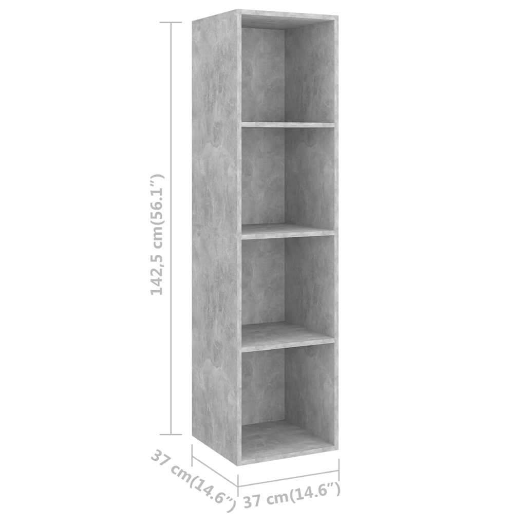 5-tlg. TV-Schrank-Set Betongrau Holzwerkstoff