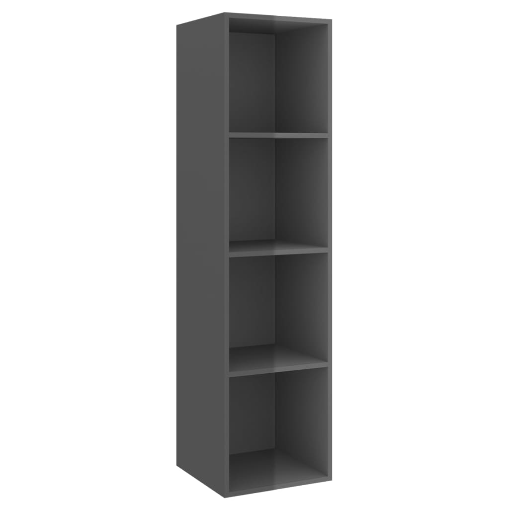 5-tlg. TV-Schrank-Set Hochglanz-Grau Holzwerkstoff