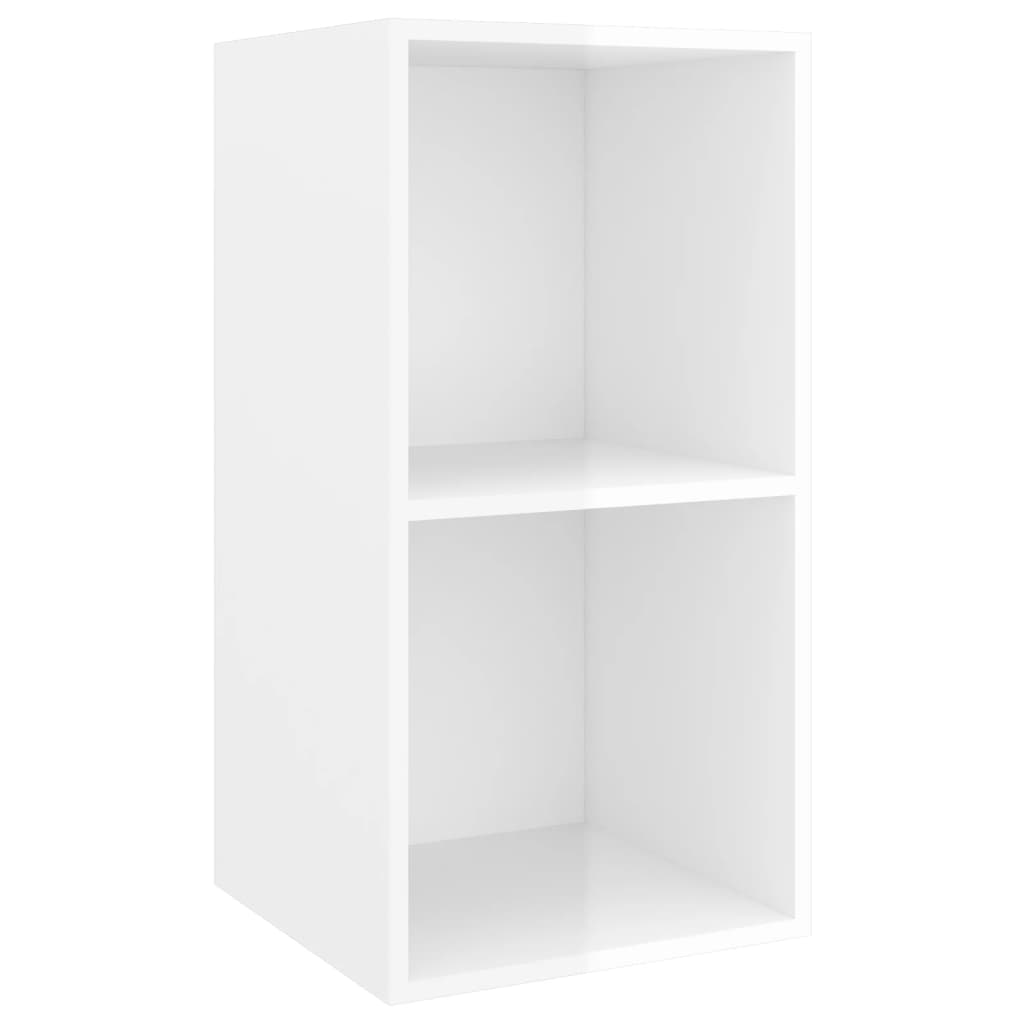 4-tlg. TV-Schrank-Set Hochglanz-Weiß Holzwerkstoff