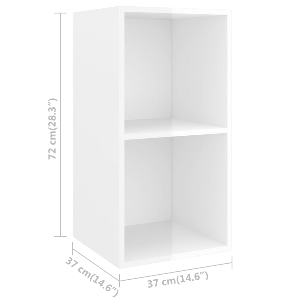 4-tlg. TV-Schrank-Set Hochglanz-Weiß Holzwerkstoff