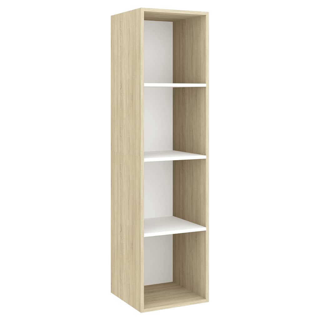 4-tlg. TV-Schrank-Set Weiß Sonoma-Eiche Holzwerkstoff