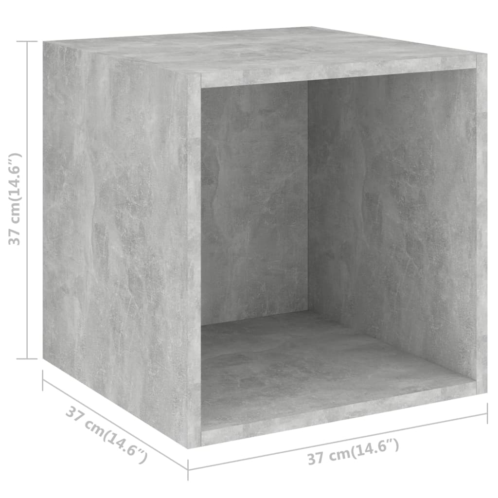 3-tlg. TV-Schrank-Set Betongrau Holzwerkstoff