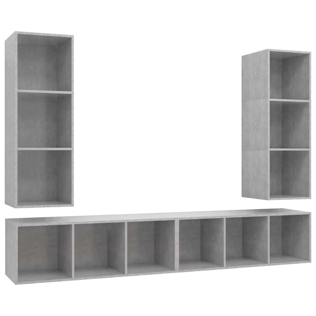 | Wand TV Schrank | Wandmontiert 4 pcs 37 x 37 x 107,5 cm