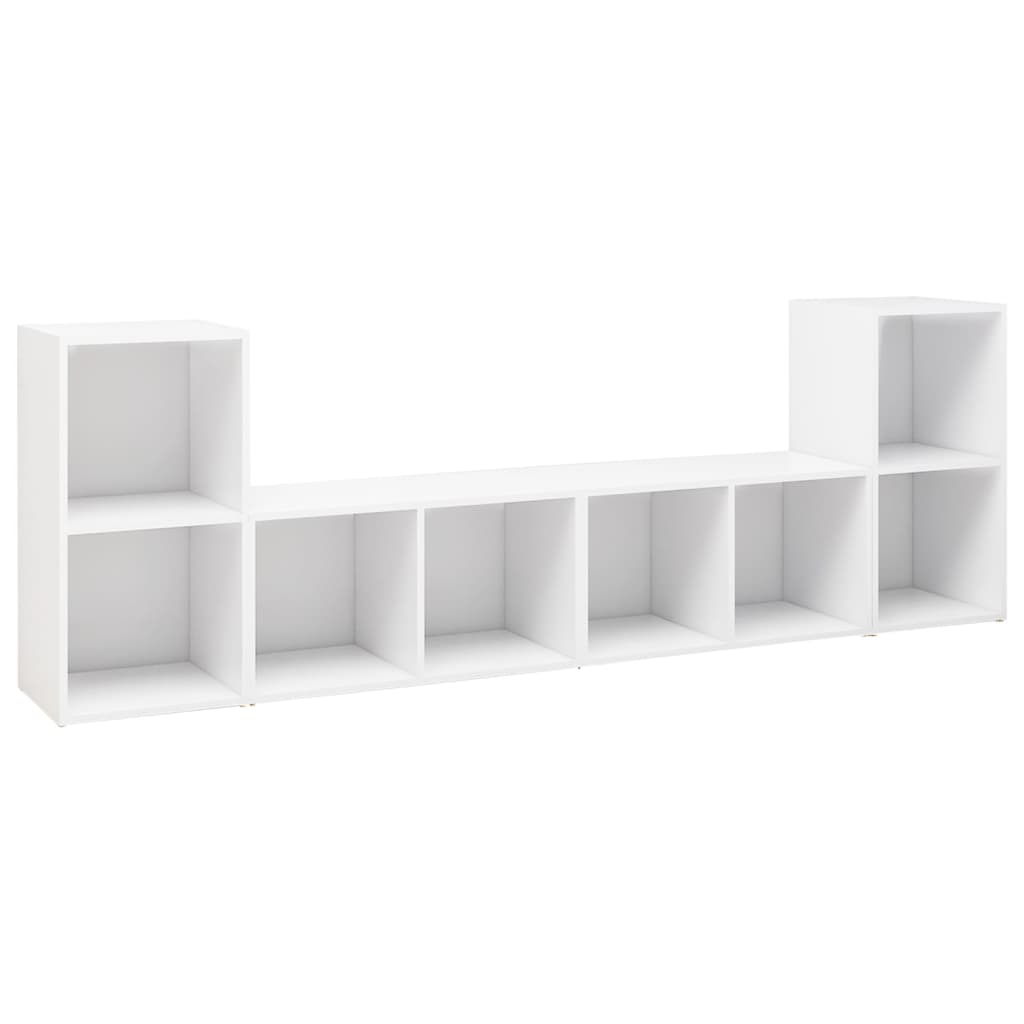 TV-Schränke 4 Stk. Weiß 72x35x36,5 cm Holzwerkstoff