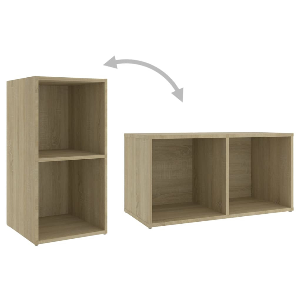 TV-Schränke 4 Stk. Sonoma-Eiche 72x35x36,5 cm Holzwerkstoff