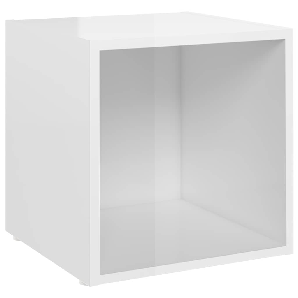 6-tlg. TV-Schrank-Set Hochglanz-Weiß Holzwerkstoff
