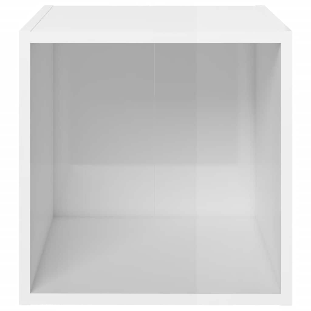 6-tlg. TV-Schrank-Set Hochglanz-Weiß Holzwerkstoff