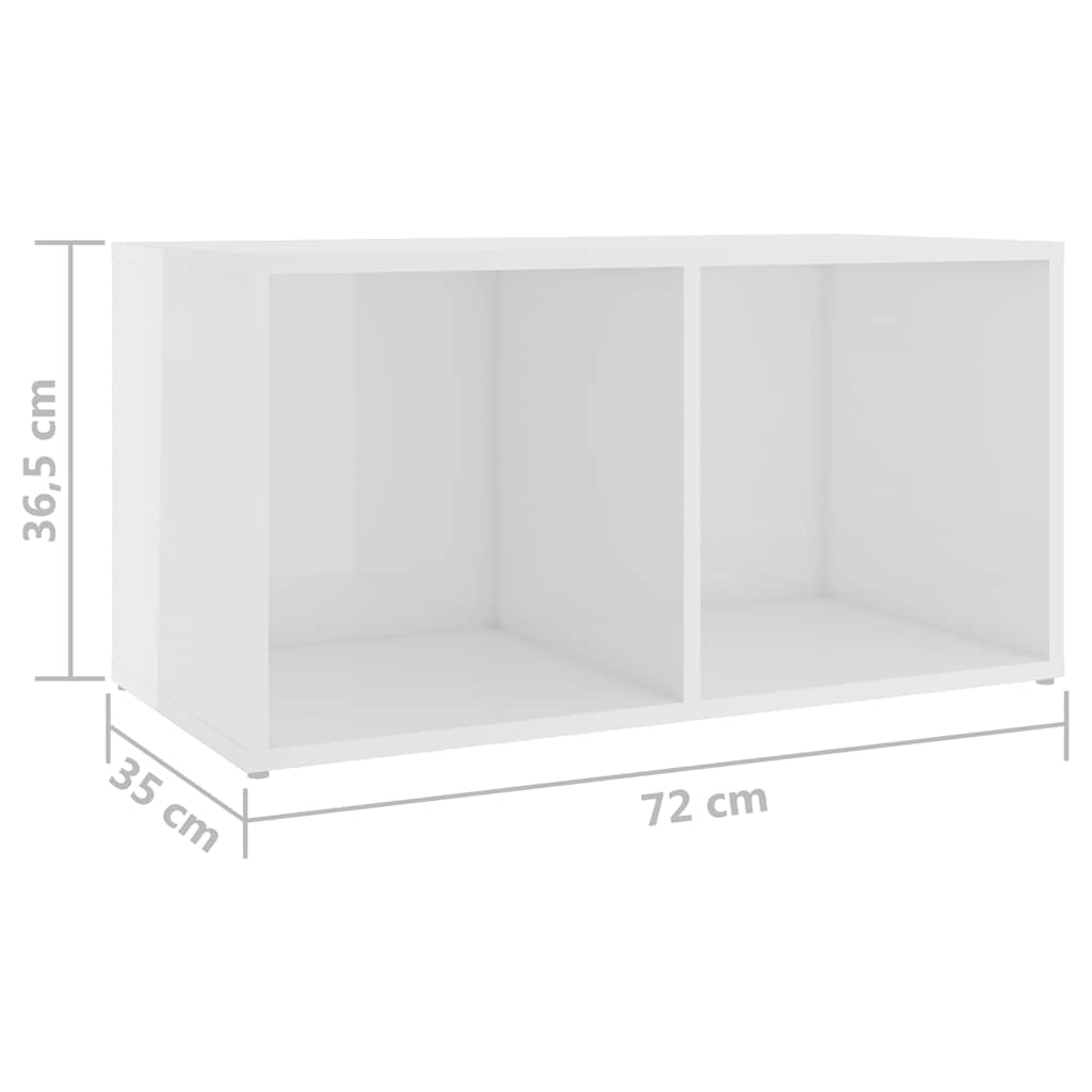 6-tlg. TV-Schrank-Set Hochglanz-Weiß Holzwerkstoff