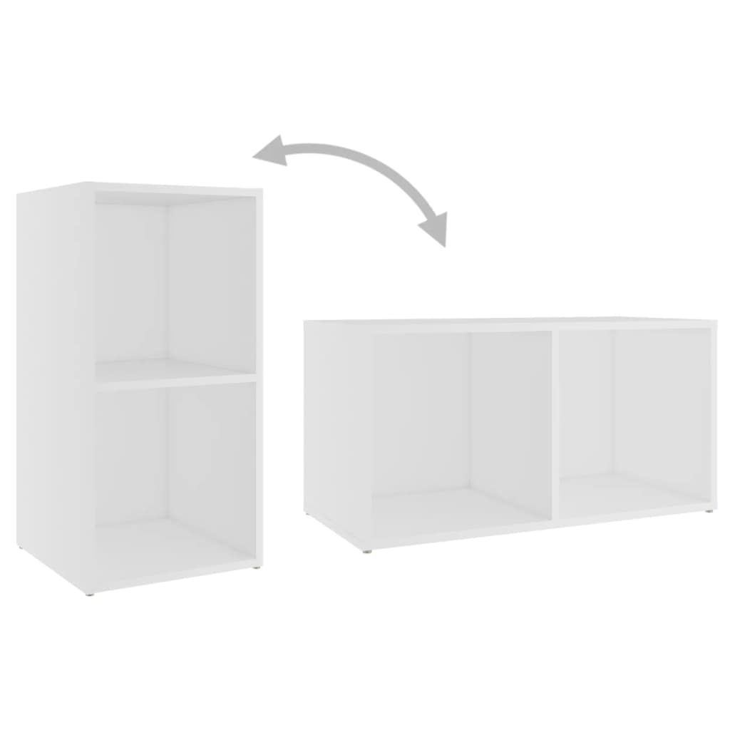 3-tlg. TV-Schrank-Set Weiß Holzwerkstoff