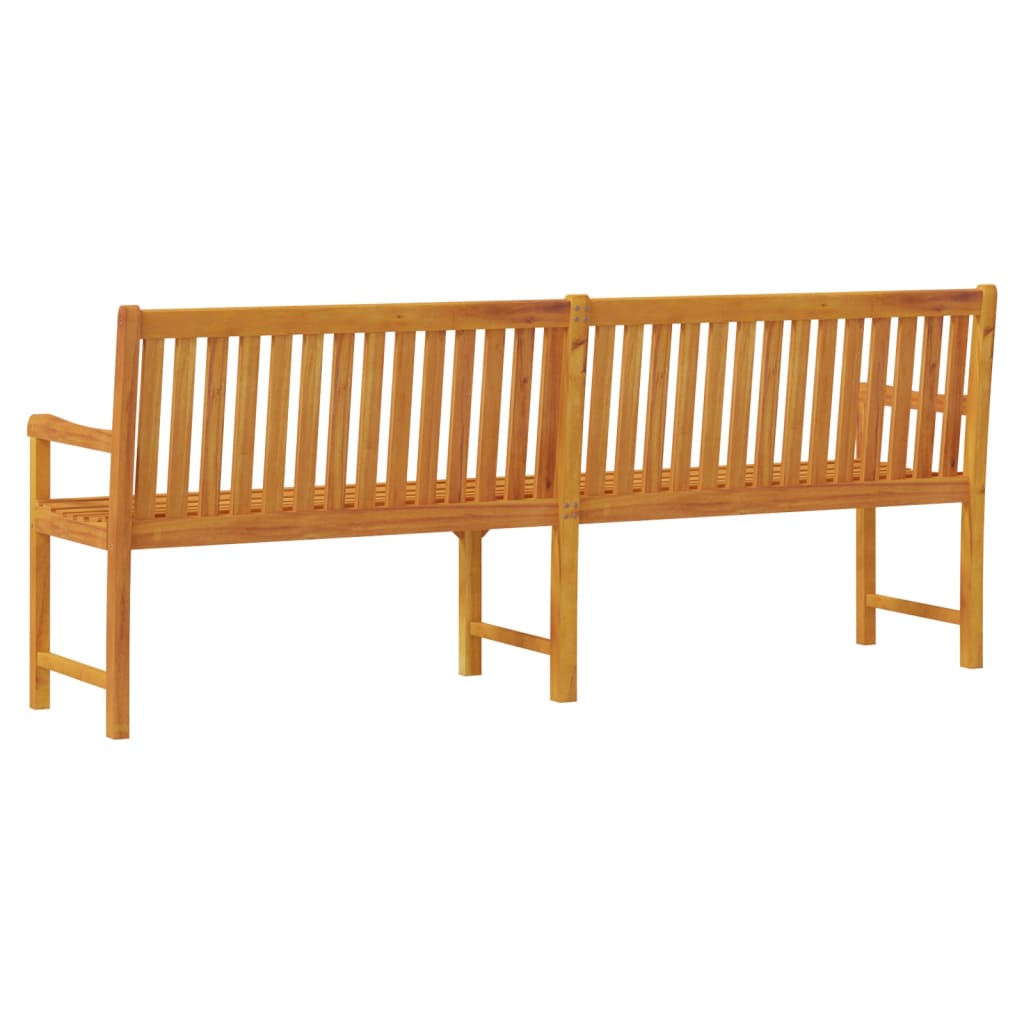 Gartenbank 219 cm Massivholz Akazie