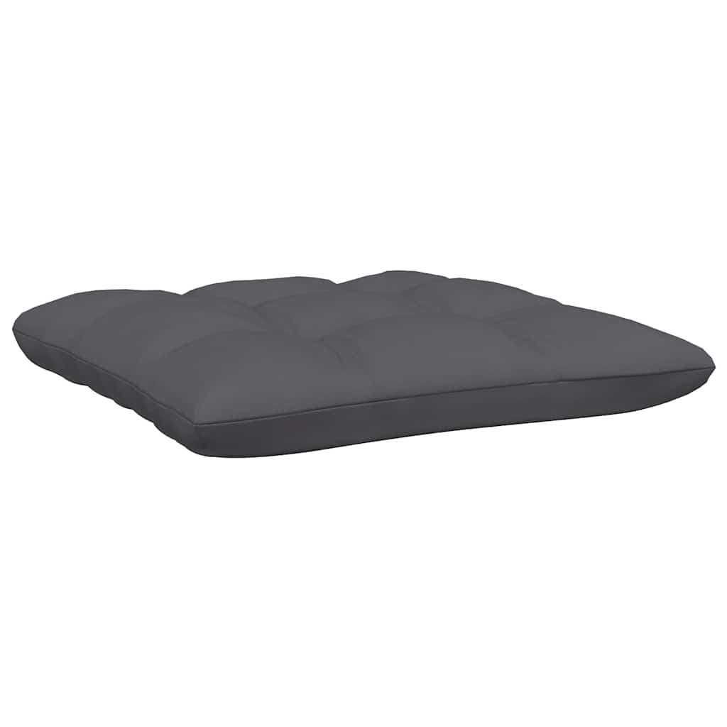 3-tlg. Garten-Lounge-Set mit Kissen Grau Kiefer Massivholz