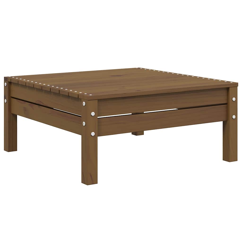3-tlg. Garten-Lounge-Set mit Creme Kissen Massivholz Kiefer