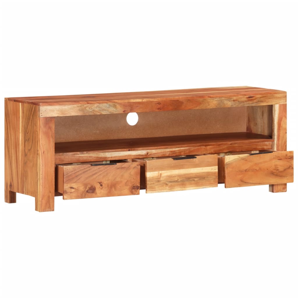 TV-Schrank 110x30x40 cm Massivholz Akazie