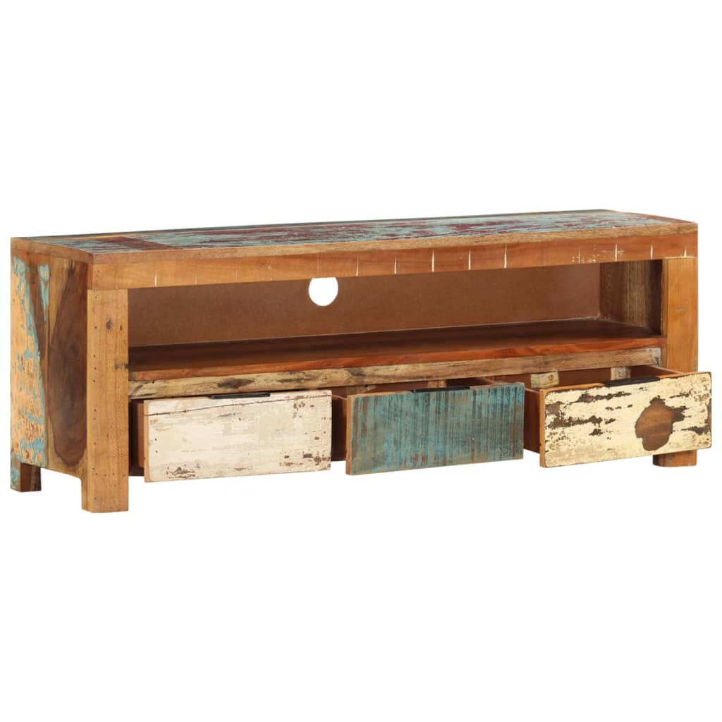 TV-Schrank 110x30x40 cm Altholz Massiv