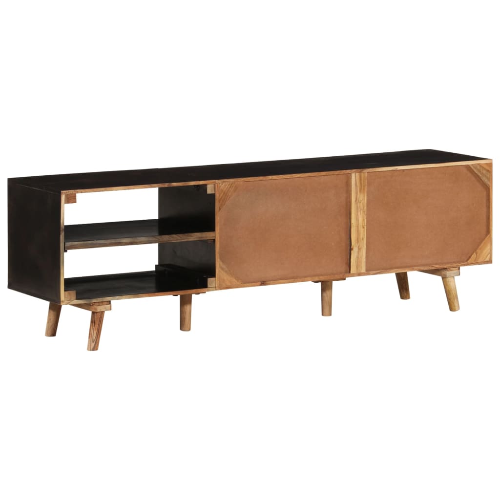 TV-Schrank 140x30x45 cm Rohes Mangoholz und Massivholz Akazie