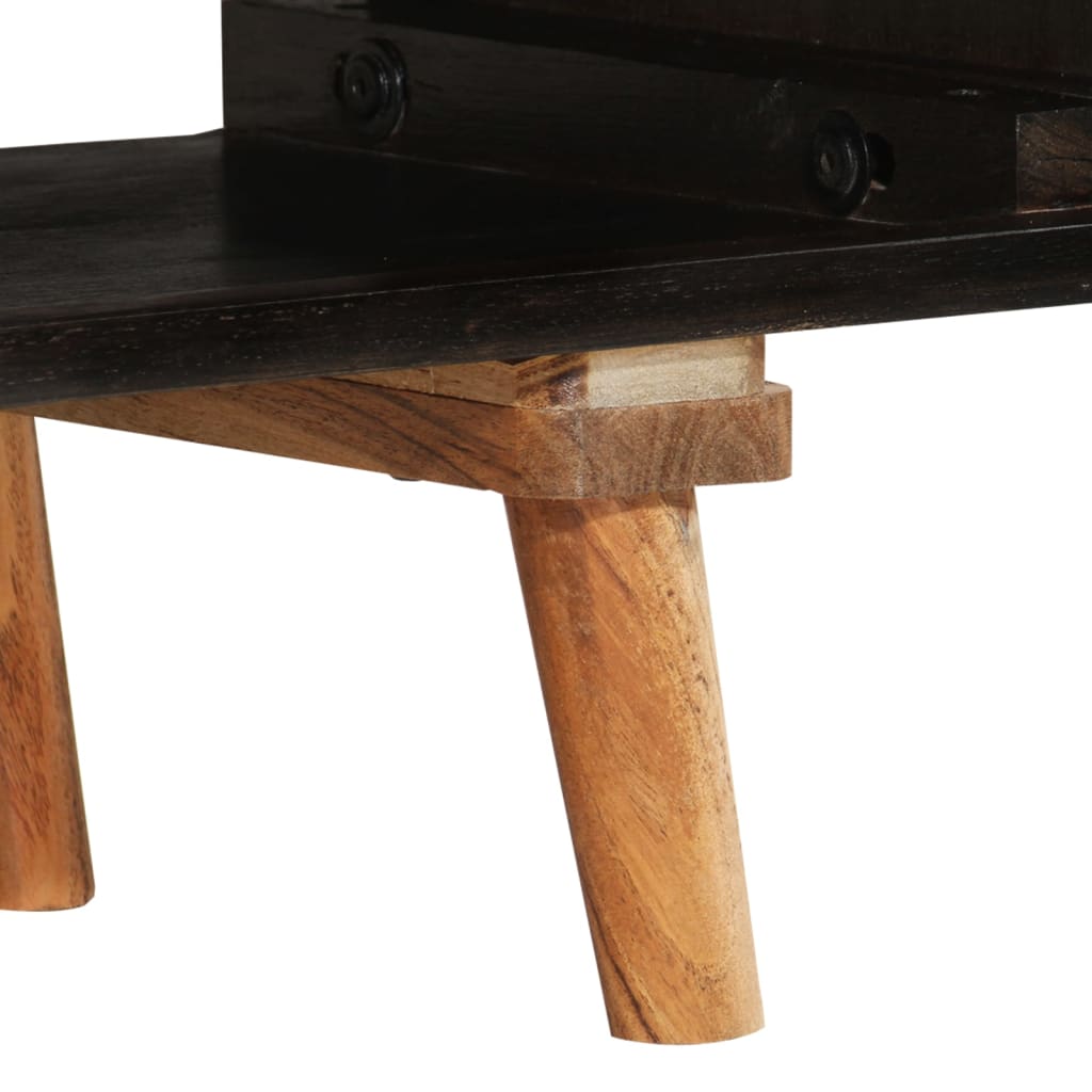 TV-Schrank 140x30x45 cm Rohes Mangoholz und Massivholz Akazie
