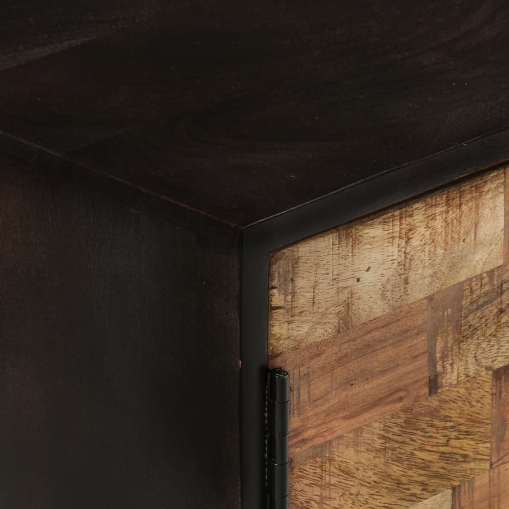 TV-Schrank 140x30x45 cm Rohes Mangoholz und Massivholz Akazie