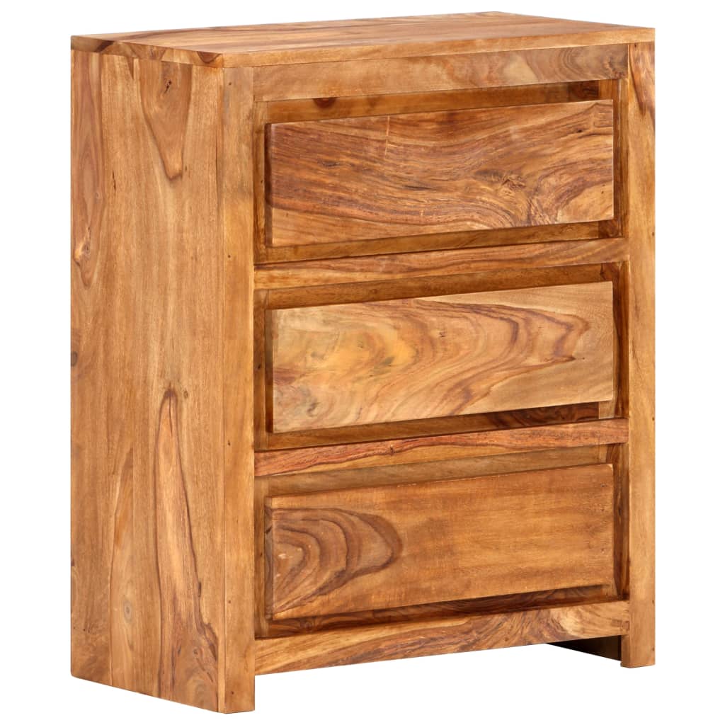Schubladenschrank 60x33x75 cm Massivholz Akazie