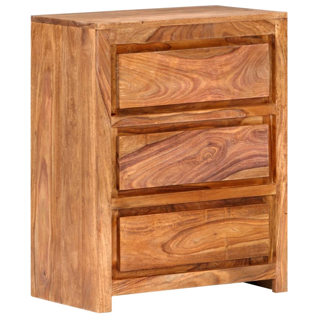 Schubladenschrank 60x33x75 cm Massivholz Akazie