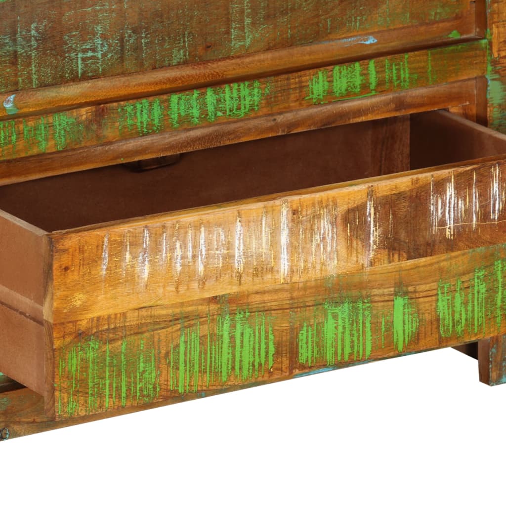 Schubladenschrank Mehrfarbig 60x33x75 cm Altholz Massiv