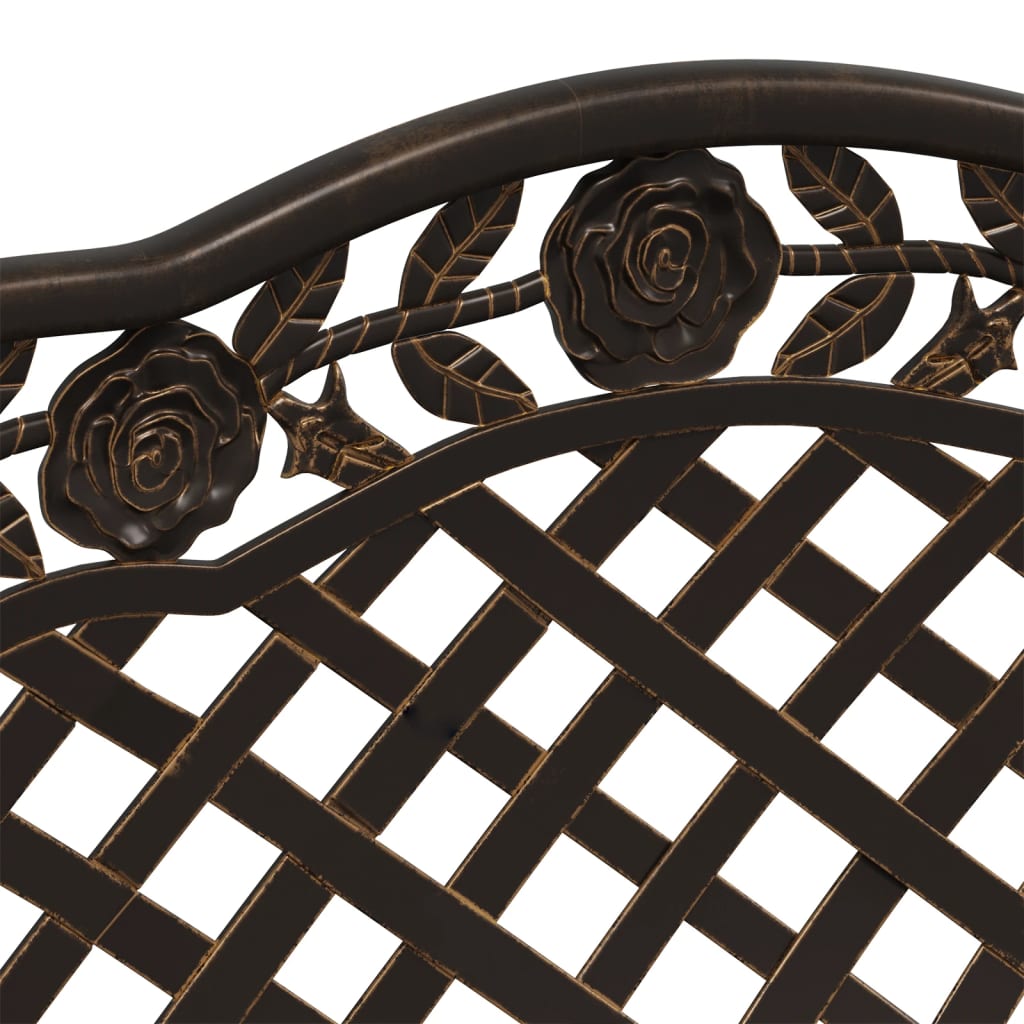 Gartenbank 108 cm Aluminiumguss Bronzen