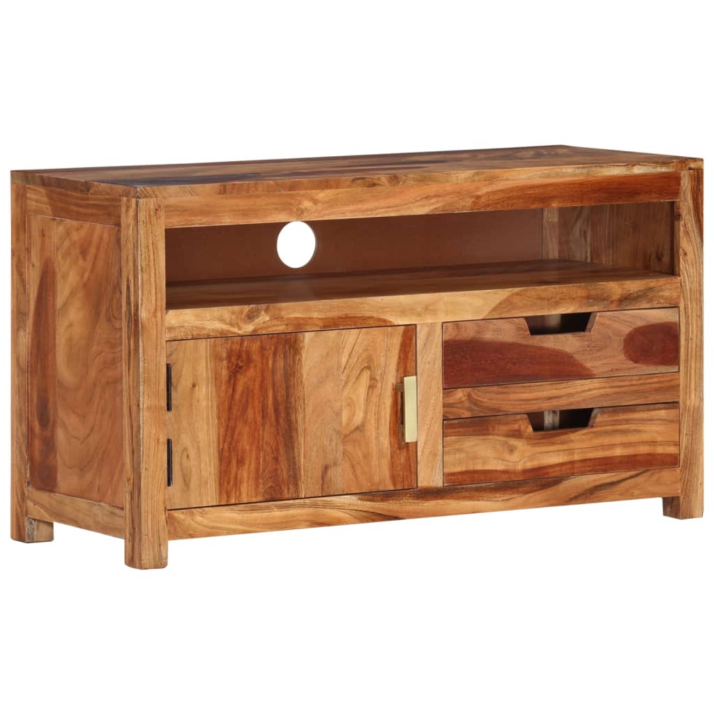 TV-Schrank 90x34,5x50 cm Massivholz Akazie