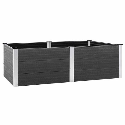 Garten-Hochbeet 200x100x54 cm WPC Grau