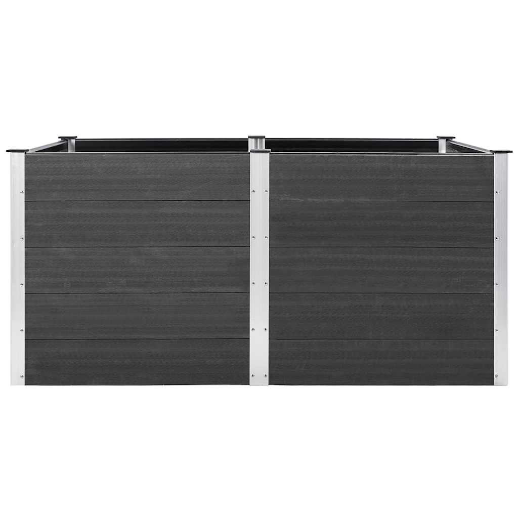 Garten-Hochbeet 200x100x91 cm WPC Grau
