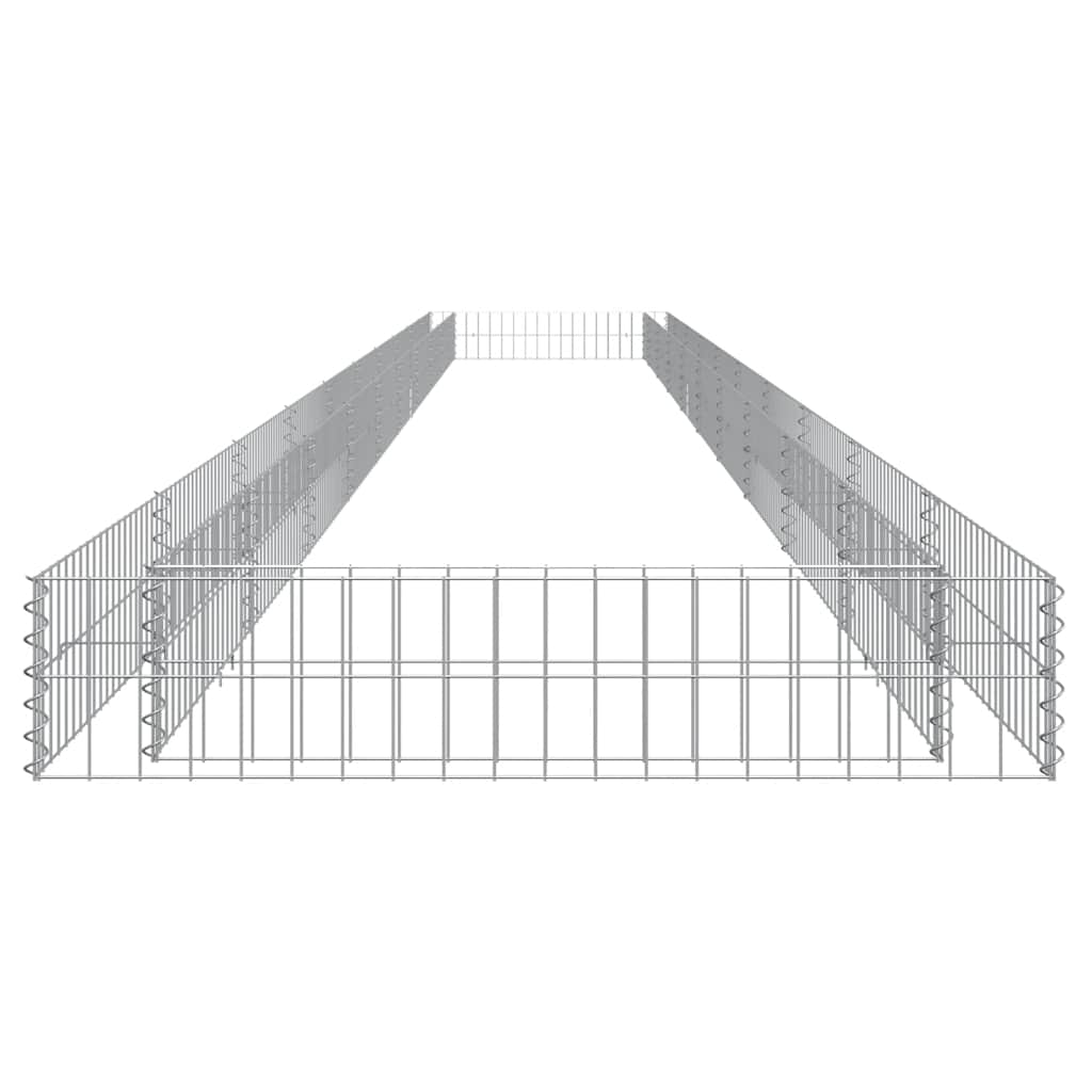 Gabionen-Hochbeet Verzinkter Stahl 1000x100x20 cm
