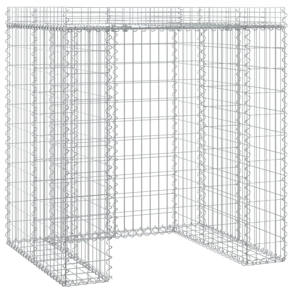 Gabionen-Mülltonnenbox 110x91x120 cm Verzinktes Eisen