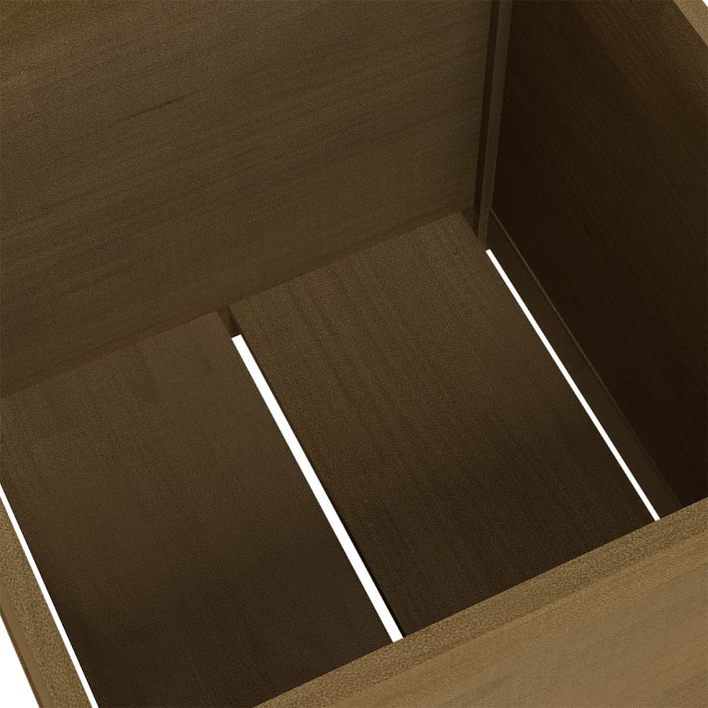 Pflanzkübel 2 Stk. Honigbraun 60x60x60 cm Massivholz Kiefer