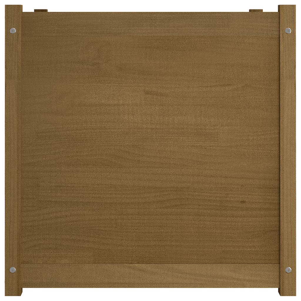 Pflanzkübel Honigbraun 70x70x70 cm Massivholz Kiefer