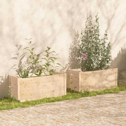 Pflanzkübel 2 Stk. 100x50x50 cm Massivholz Kiefer