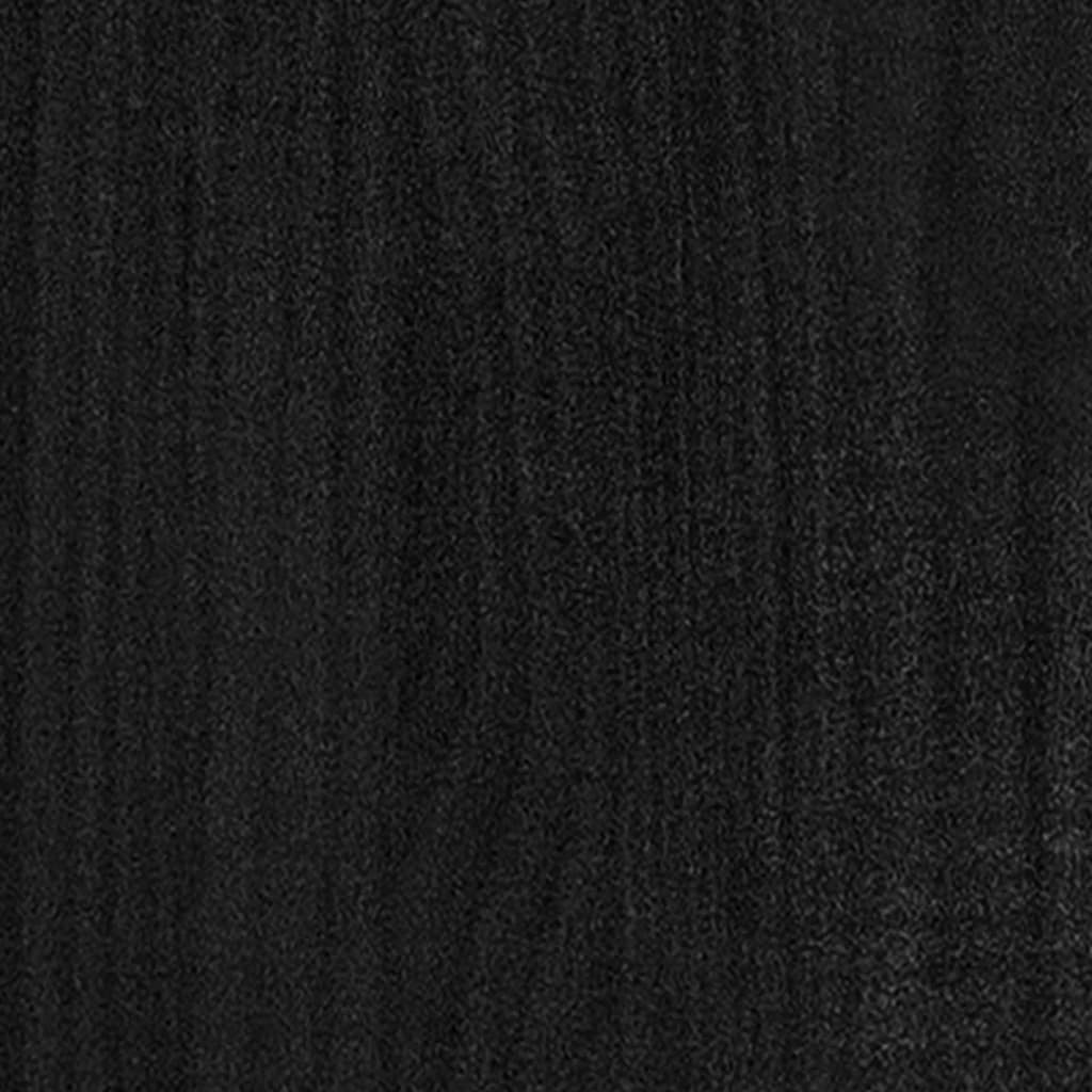 Pflanzkübel Schwarz 100x50x70 cm Massivholz Kiefer
