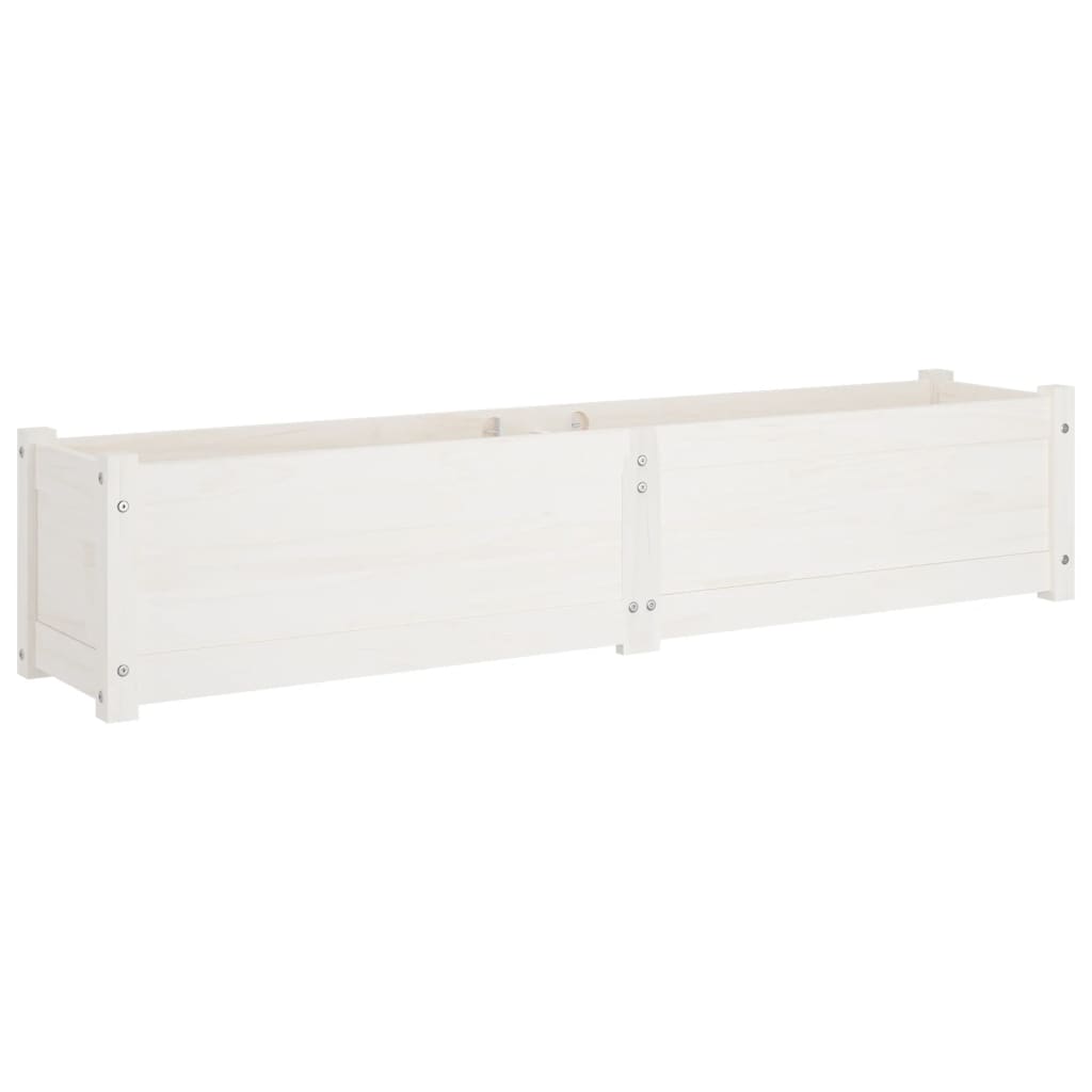 Garten-Hochbeete 2 Stk. Weiß 150x31x31 cm Massivholz Kiefer