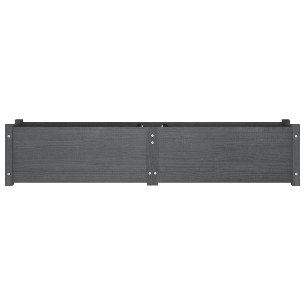 Garten-Hochbeete 2 Stk. Grau 150x31x31 cm Massivholz Kiefer