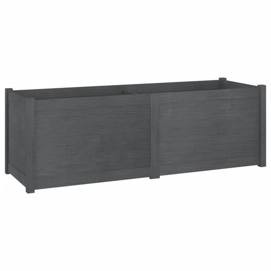 Pflanzkübel Grau 150x50x50 cm Massivholz Kiefer
