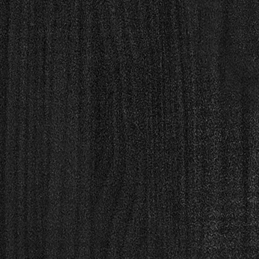 Pflanzkübel Schwarz 150x50x70 cm Massivholz Kiefer