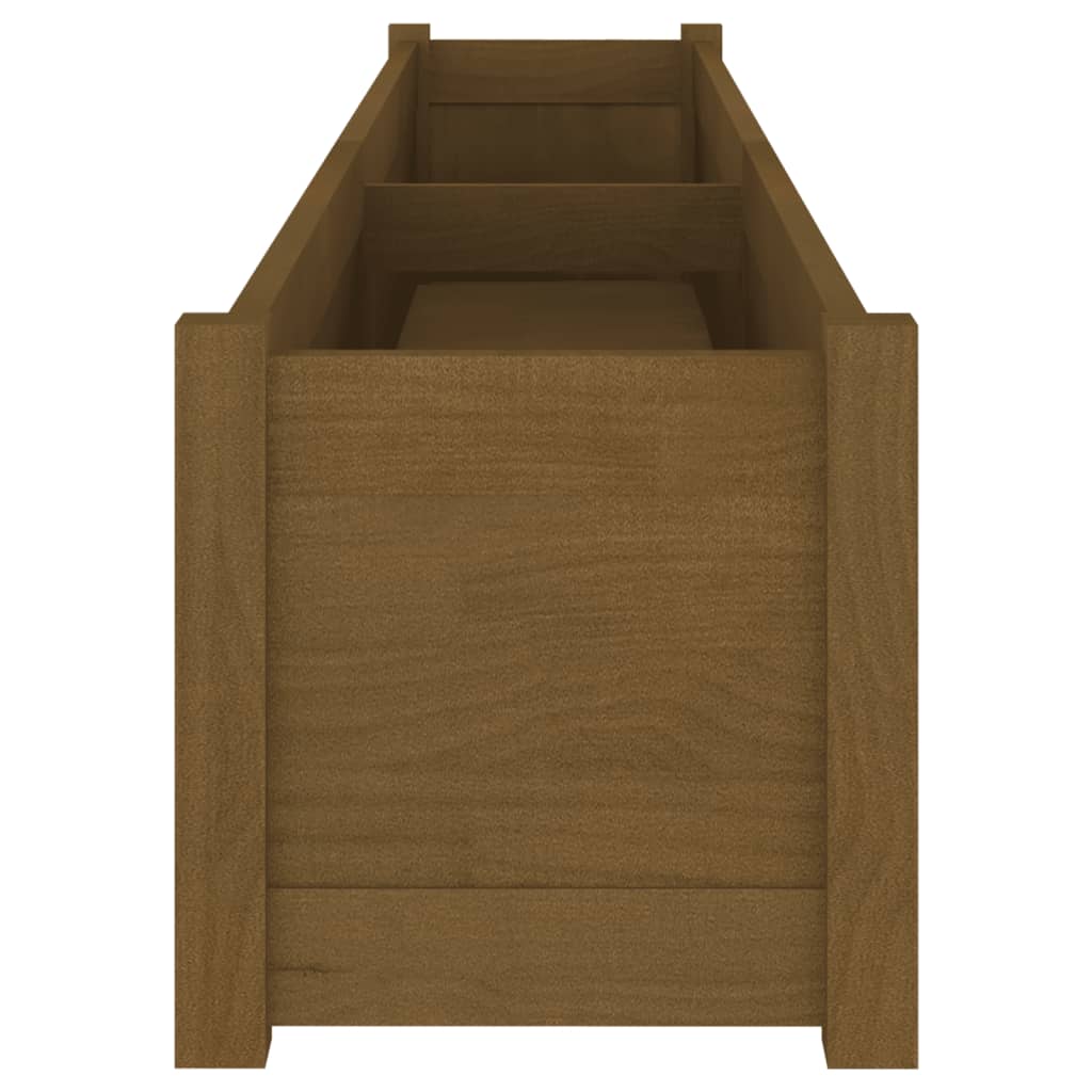 Pflanzkübel 2 Stk. Honigbraun 200x31x31 cm Massivholz Kiefer