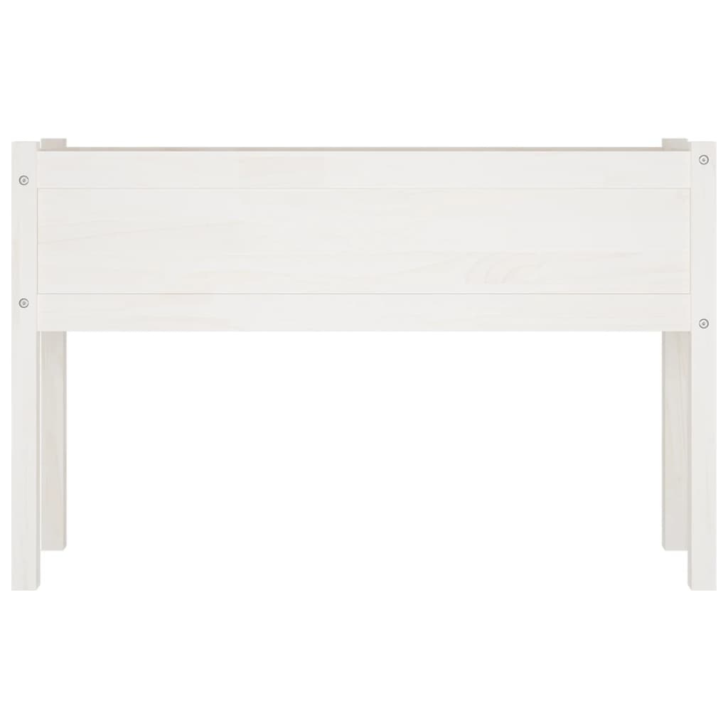 Pflanzkübel 2 Stk. Weiß 110x31x70 cm Massivholz Kiefer