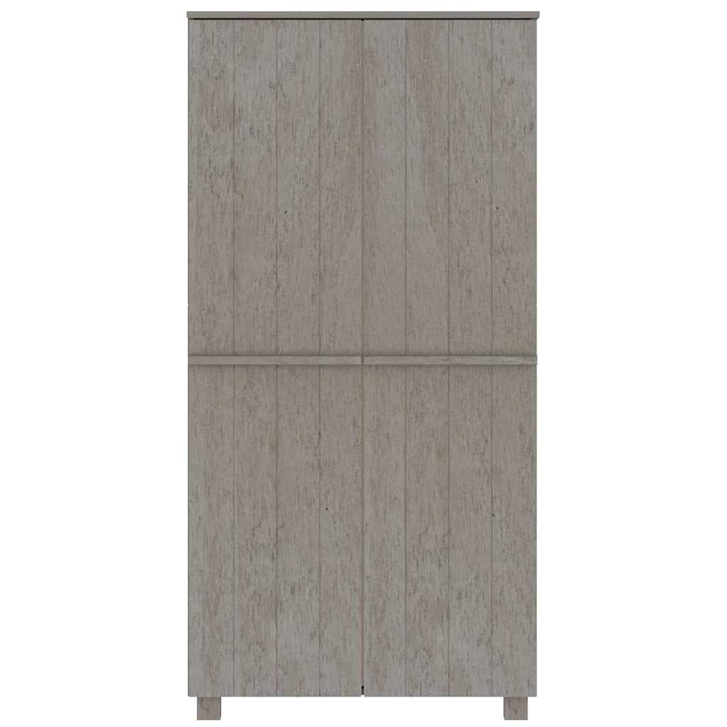 Kleiderschrank HAMAR Hellgrau 89x50x180 cm Massivholz Kiefer