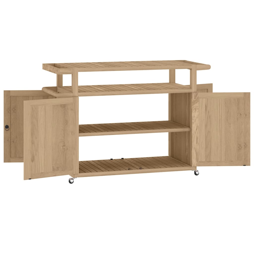 Barwagen 120x50x90 cm Massivholz Teak
