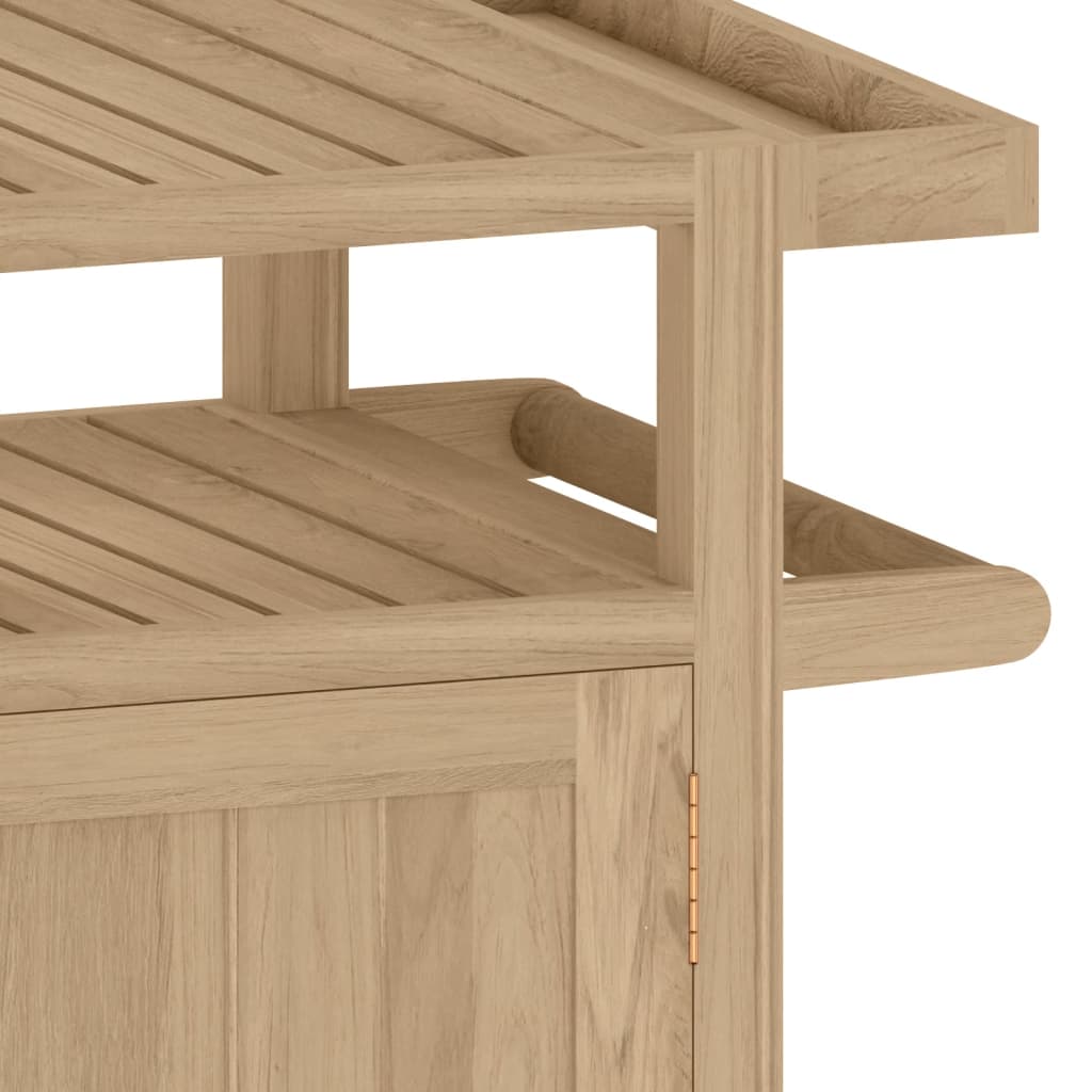 Barwagen 120x50x90 cm Massivholz Teak