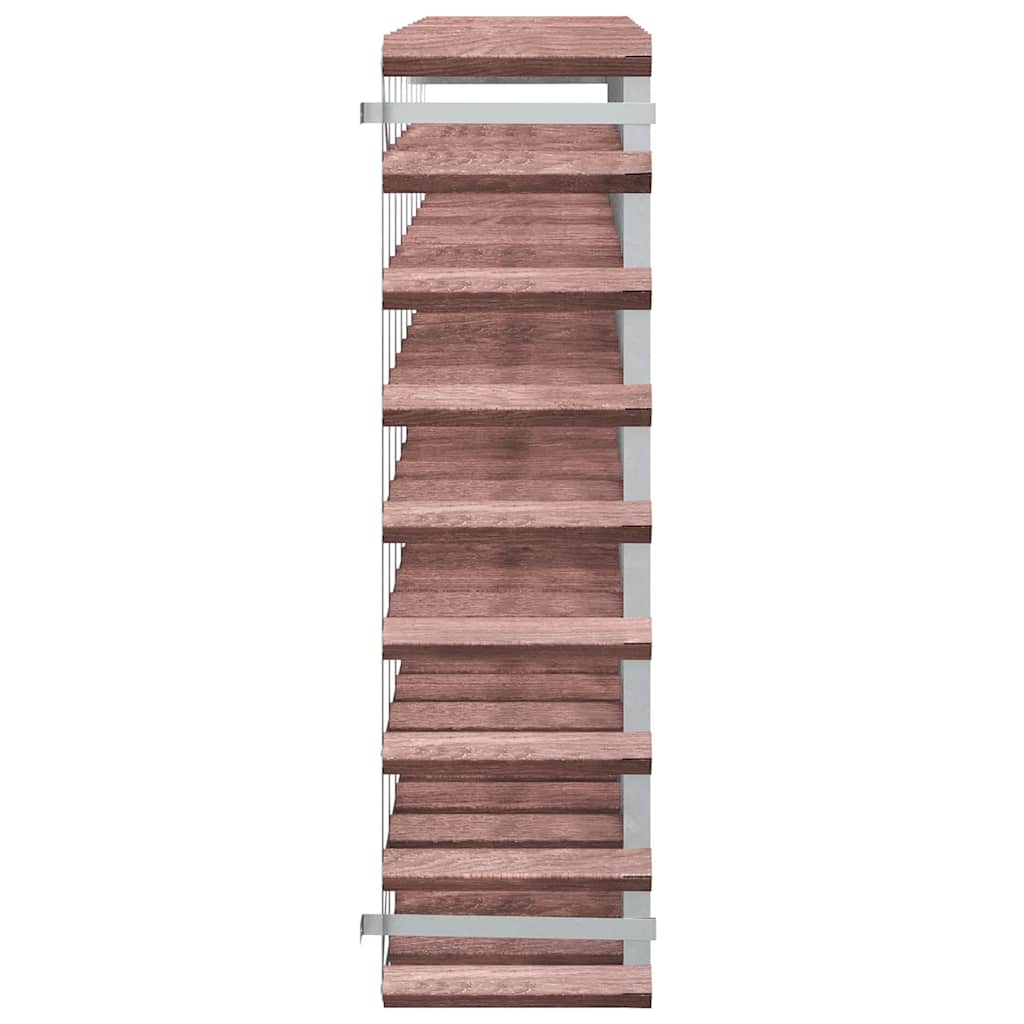 Weinregal für 72 Flaschen Braun Massivholz Kiefer