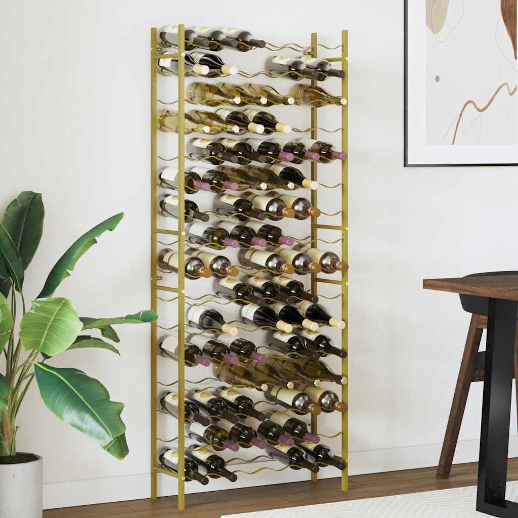 Weinregal für 96 Flaschen Golden Metall